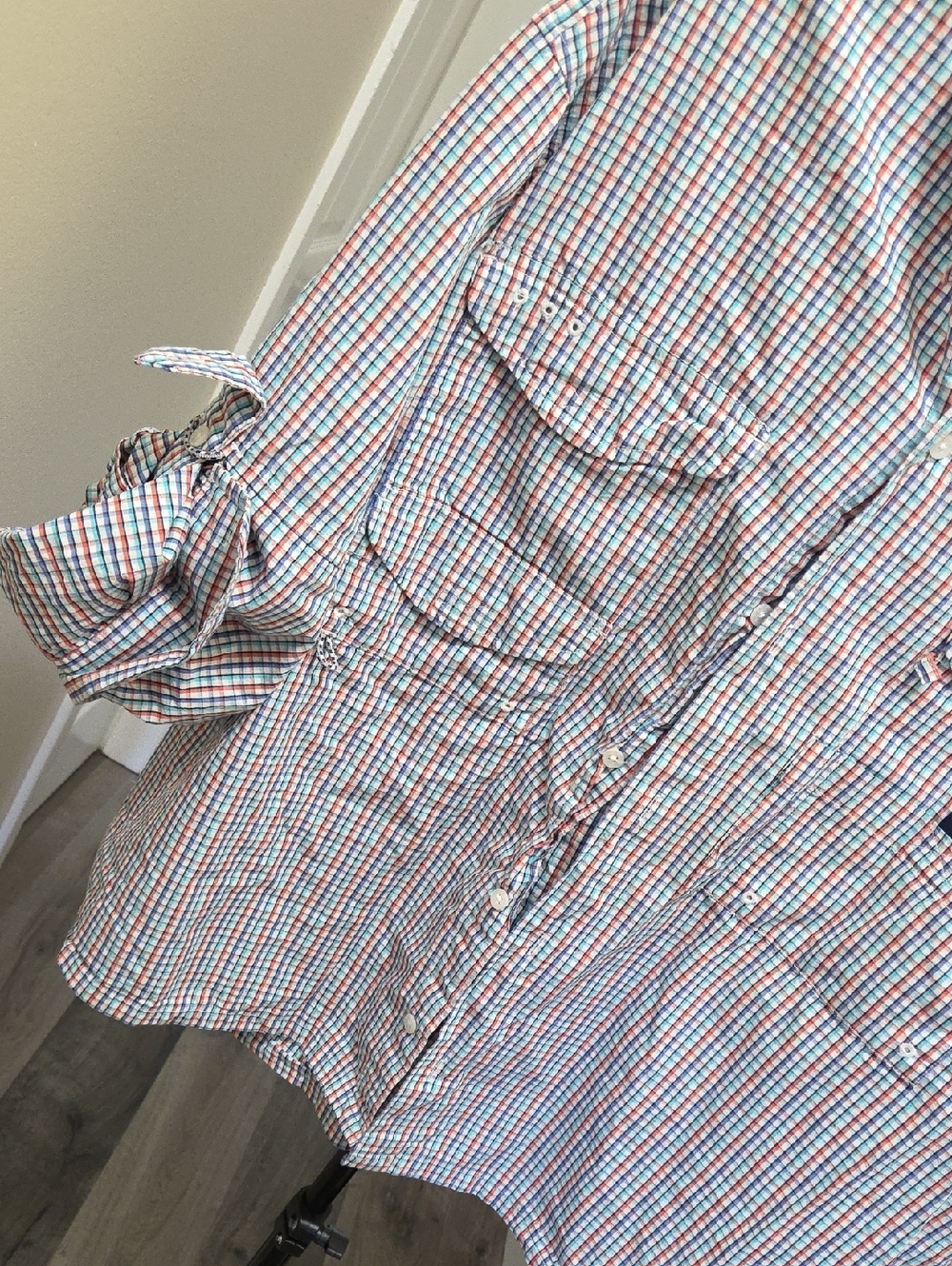 Columbia PFG Omni-Shield Plaid Fishing Shirt Long Sleeve Button-Up Outdoor - Picture 3 of 12